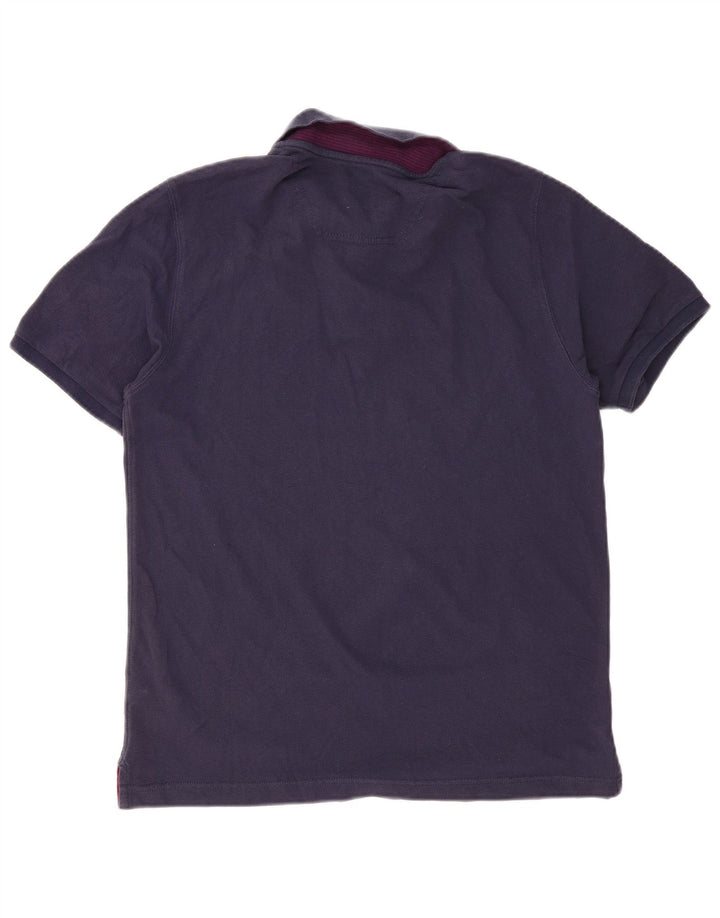 JOULES Mens Classic Fit Polo Shirt Medium Navy Blue Cotton