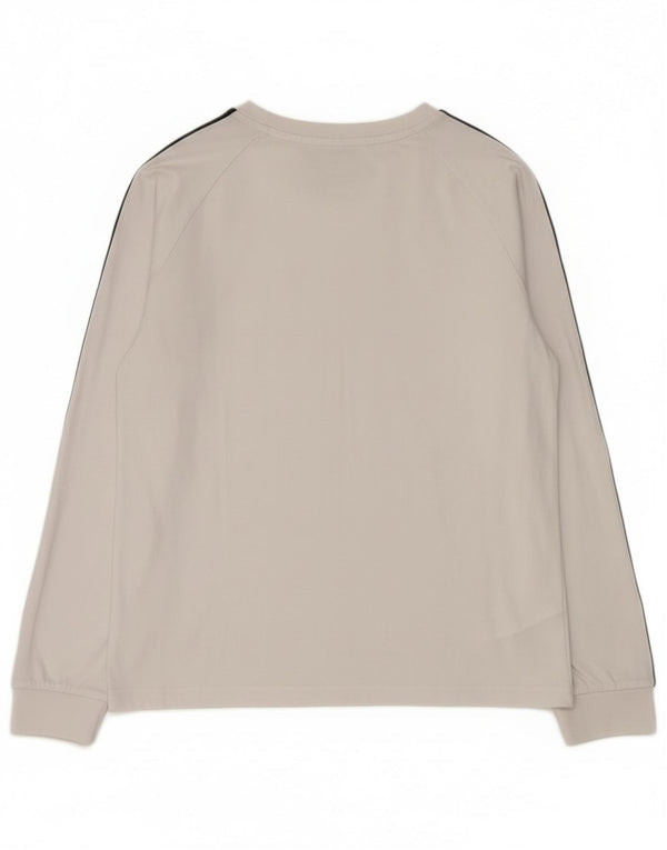 Adidas Boys Top Long Sleeve 12-13 Years White Cotton