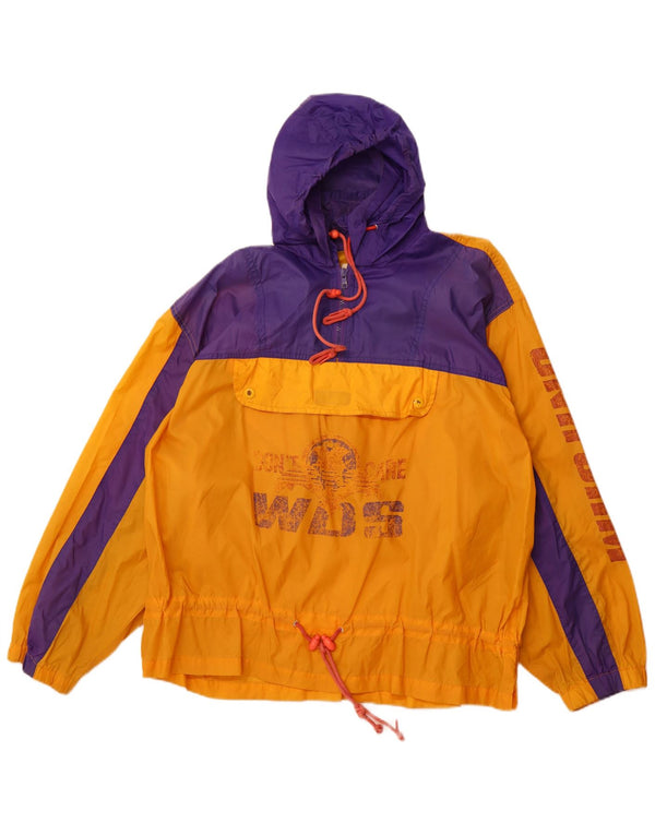 UNIFORM Mens Loose Fit Pullover Rain Jacket UK 38 Medium Orange