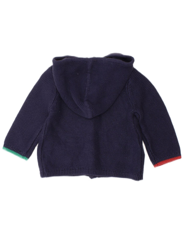 JOULES Baby Girls Graphic Hooded Cardigan Sweater 3-6 Months Navy Blue