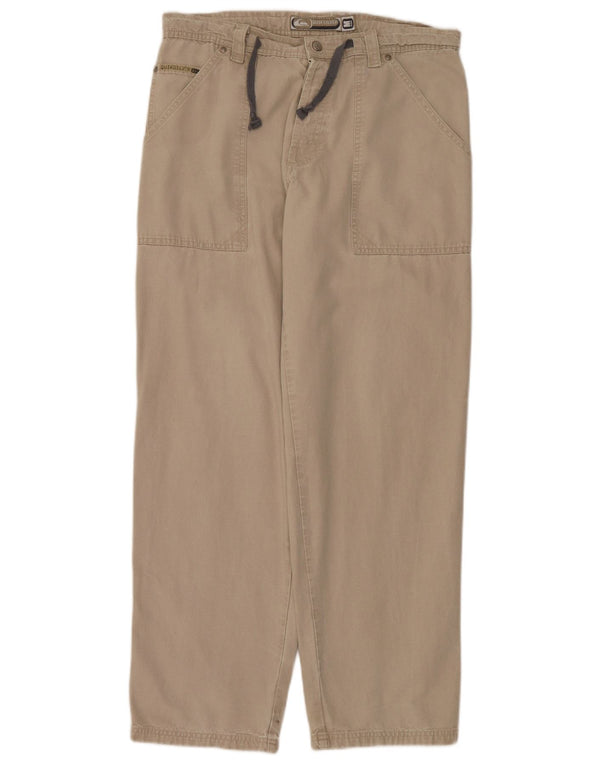 Quiksilver Mens Casual Trousers Medium W32 L32 Beige Cotton