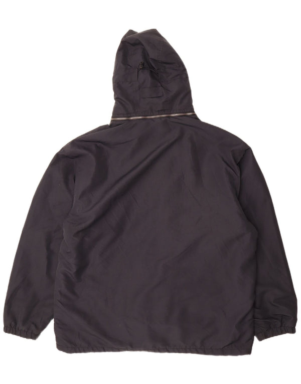 Kappa Mens Hooded Reversible Jacket UK 40 Large Navy Blue Polyester