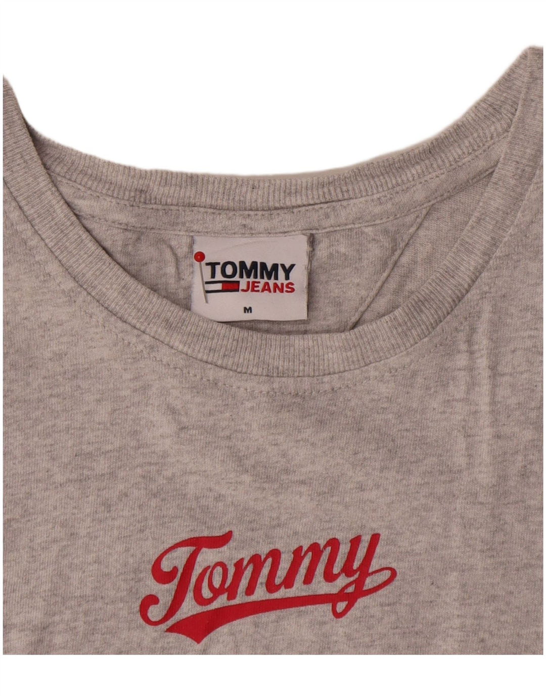Tommy Hilfiger Mens Graphic T-Shirt Top Medium Grey Cotton