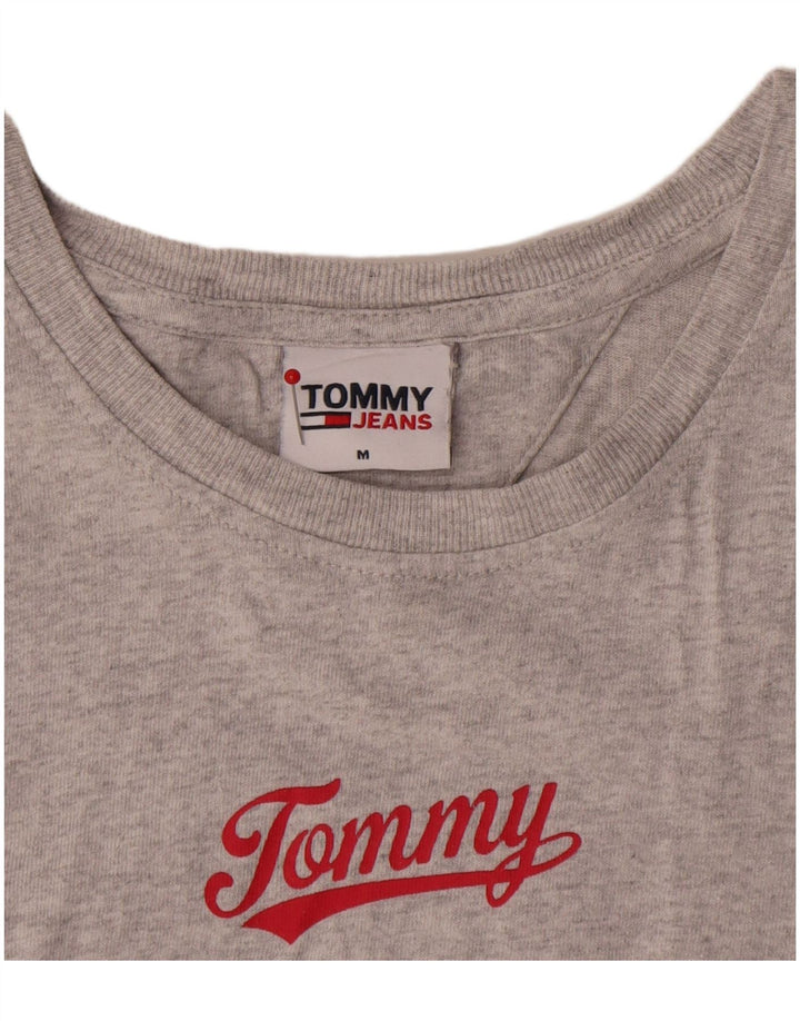 Tommy Hilfiger Mens Graphic T-Shirt Top Medium Grey Cotton