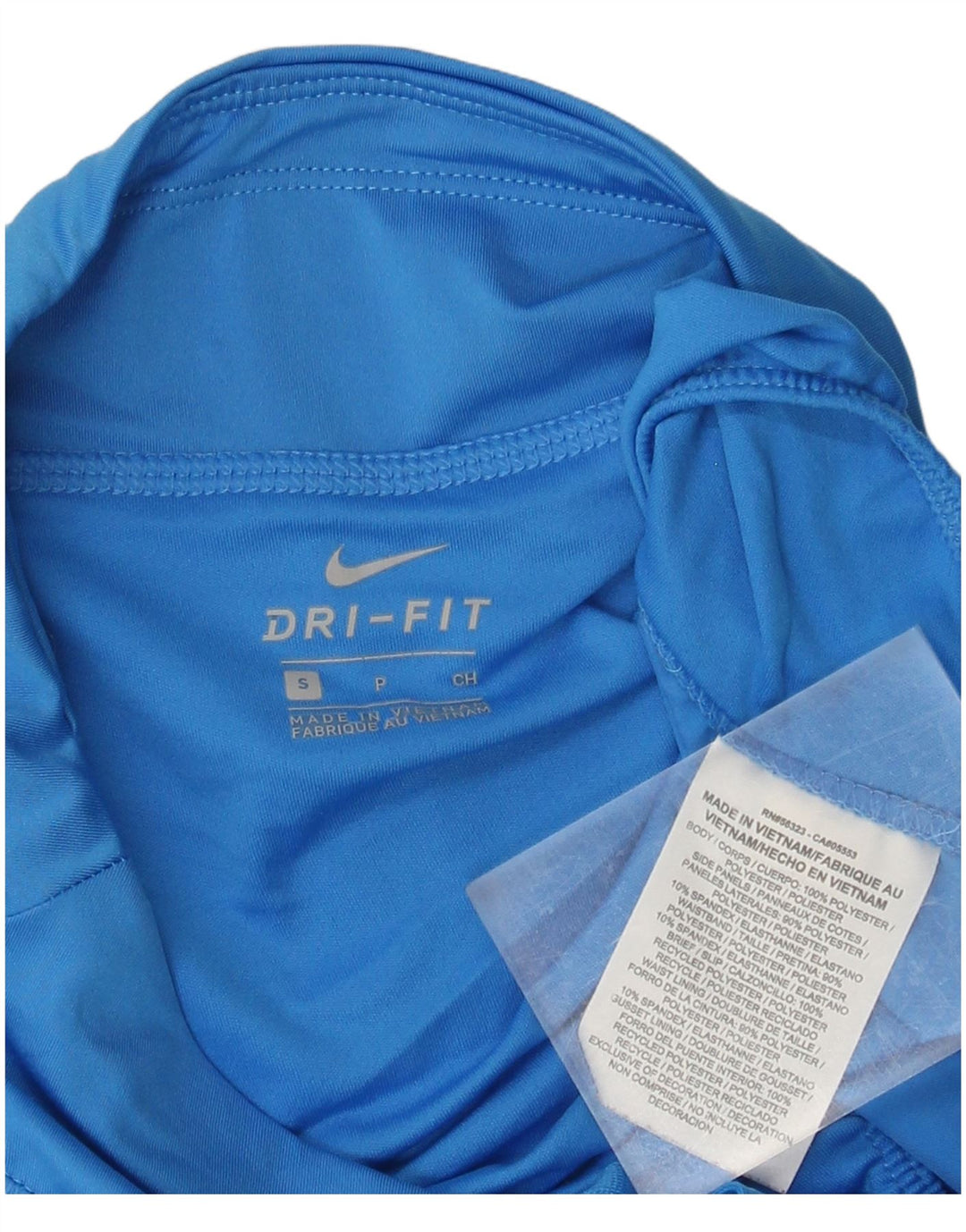 NIKE Womens Dri Fit Sport Shorts UK 10 Small  Blue Polyester