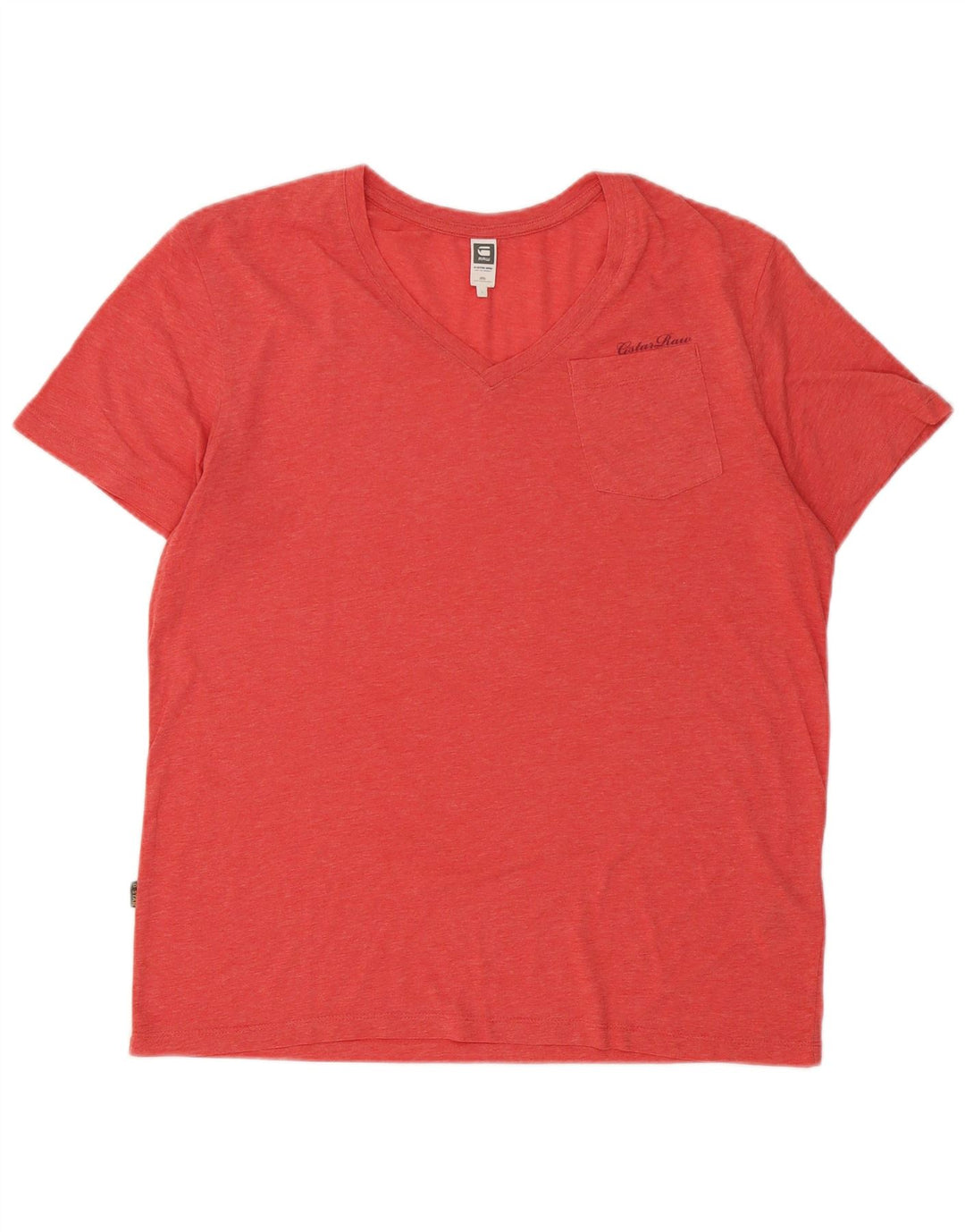 G-Star Mens T-Shirt Top Large Red Cotton