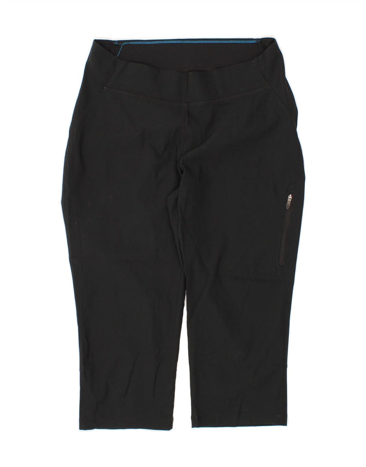 COLUMBIA Womens Capri Tracksuit Trousers UK 12 Medium  Black Vintage Columbia and Second-Hand Columbia from Messina Hembry 