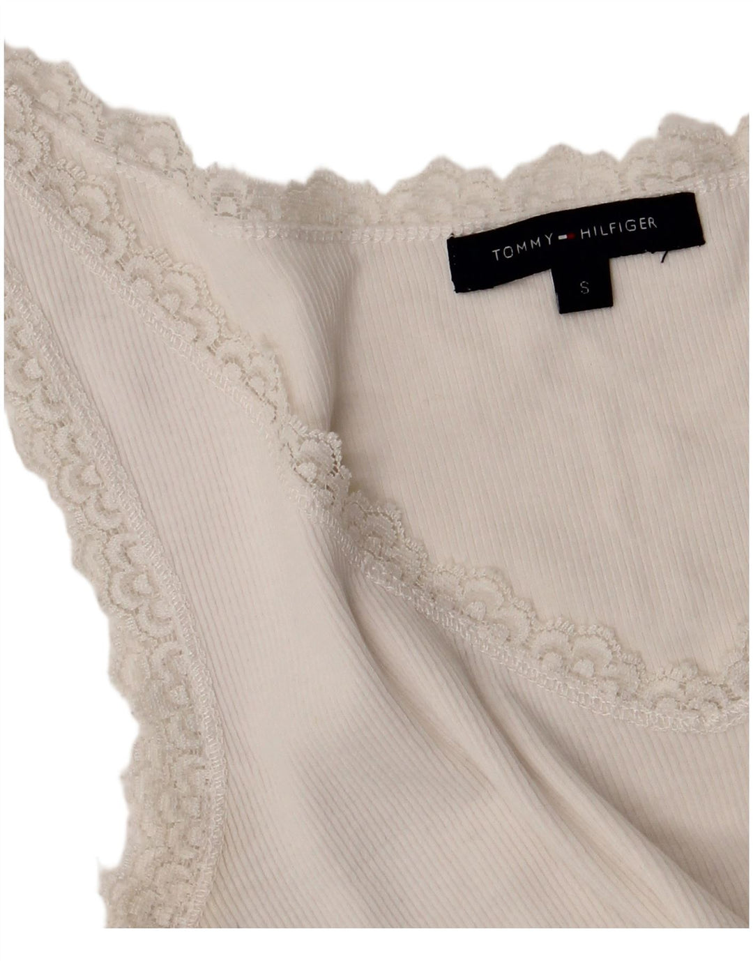 Tommy Hilfiger Womens Vest Top UK 8 Small White