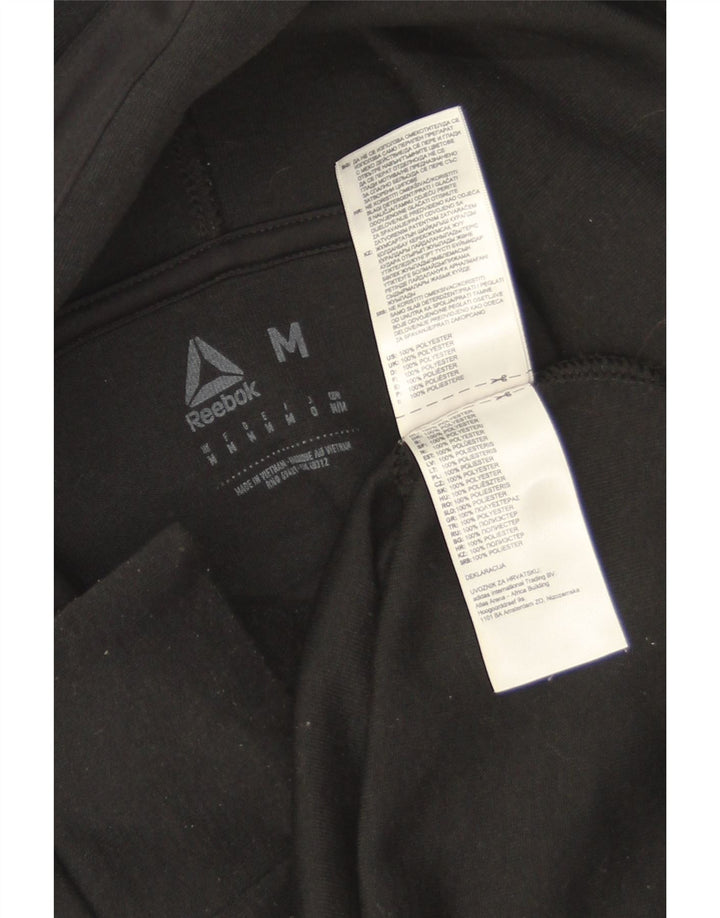 Reebok Mens Graphic Hoodie Jumper Medium Black Polyester