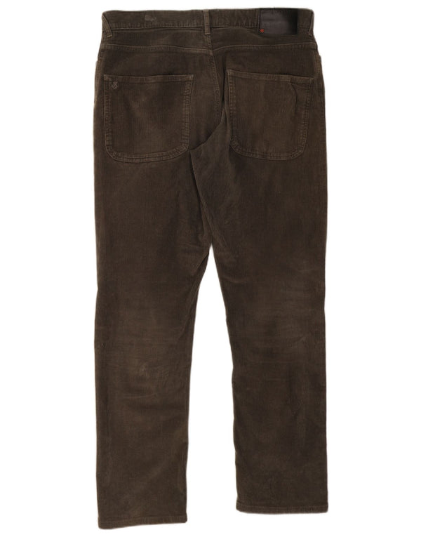 White Stuff Mens Straight Corduroy Trousers W32 L29 Khaki Cotton