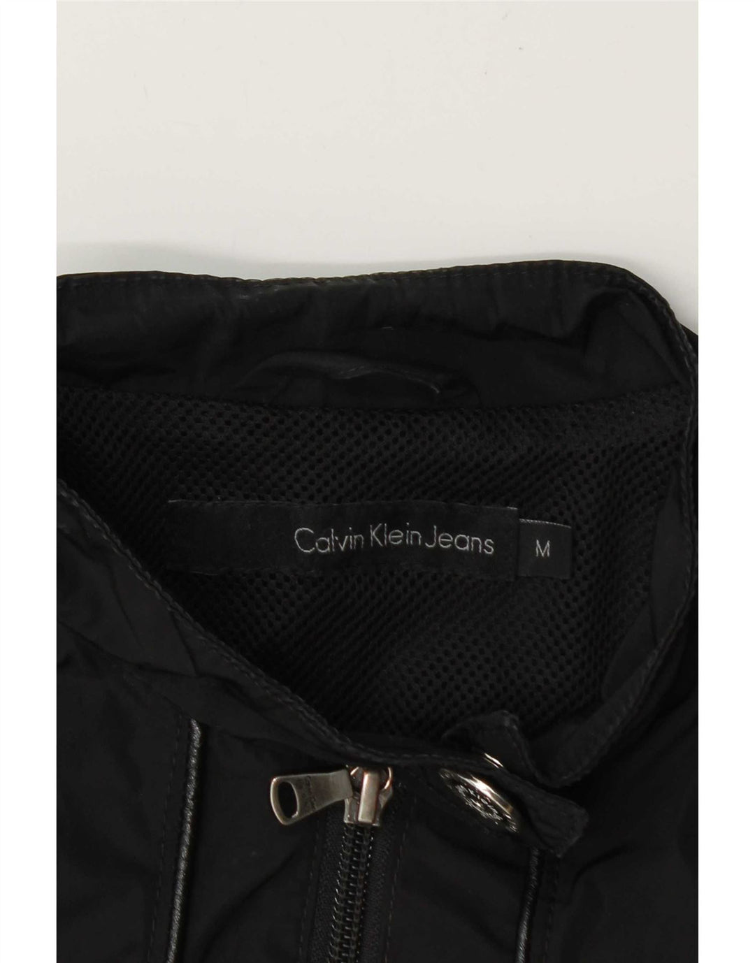 Calvin Klein Womens Bomber Jacket UK 12 Medium Black