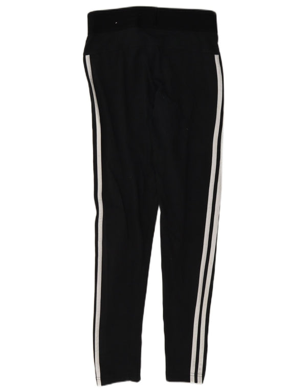 Adidas Womens Slim Fit Leggings UK 8/10 Small Black Cotton