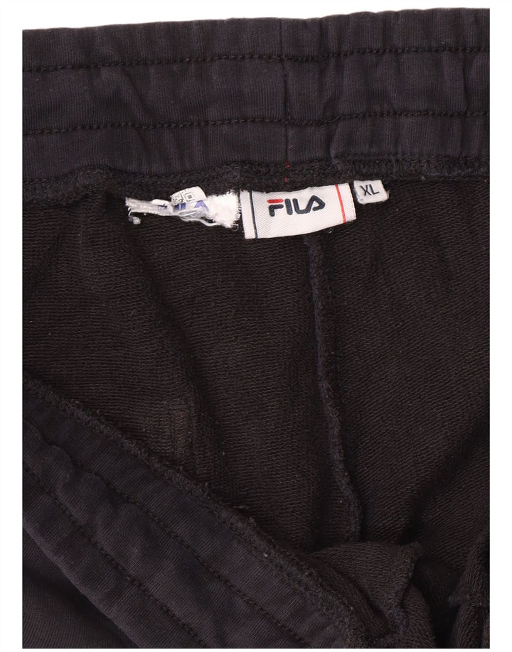 FILA Mens Tracksuit Trousers Joggers XL Black