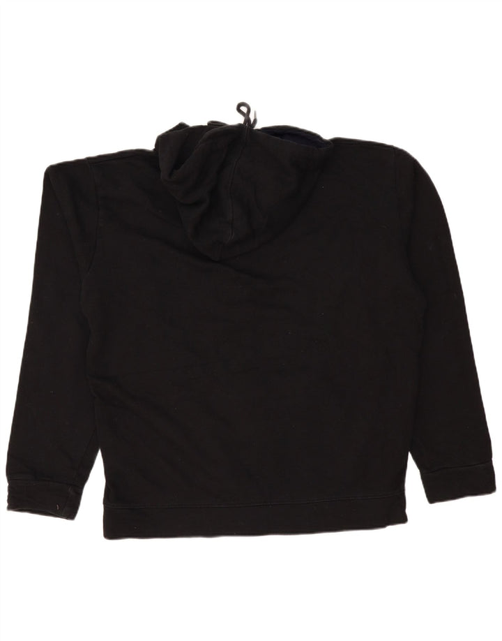 CHAMPION Mens Graphic Hoodie Jumper Large Black Cotton