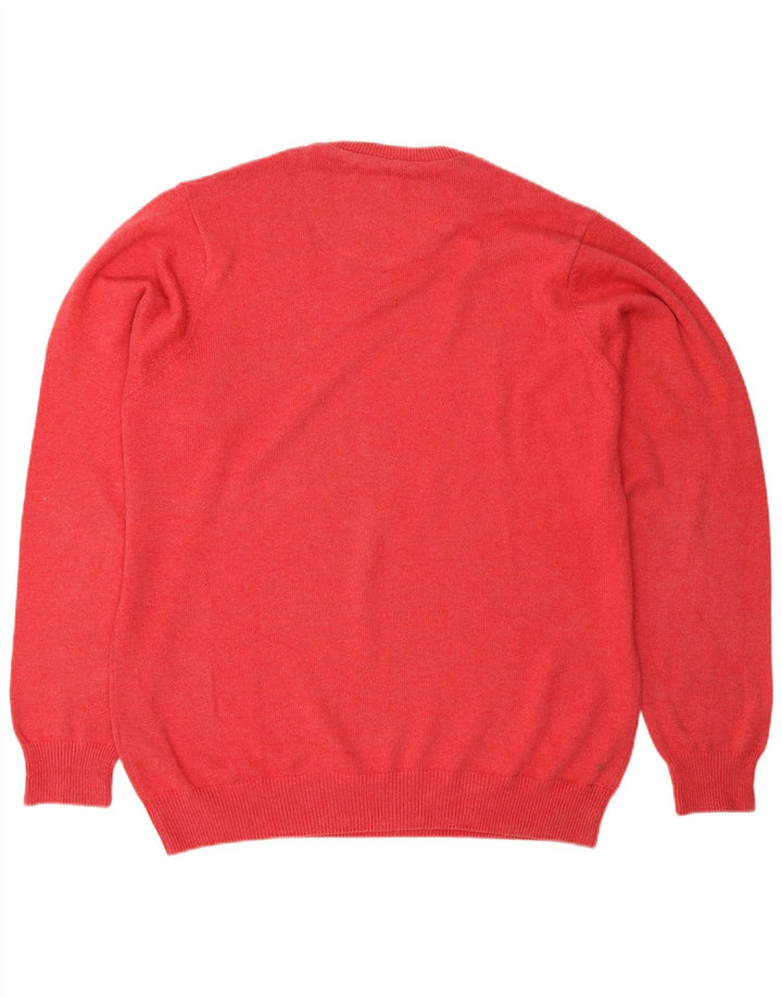 Marks & Spencer Mens Blue Harbour Crew Neck Jumper Sweater Medium Red