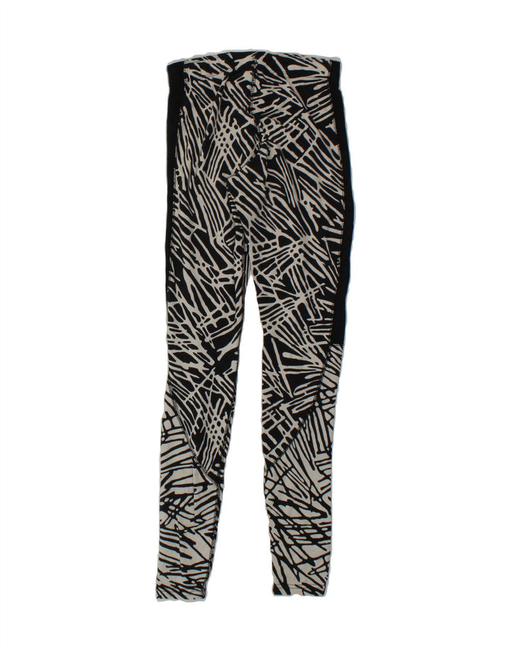 NIKE Womens Leggings UK 4 XS Black Geometric Vintage Nike and Second-Hand Nike from Messina Hembry 