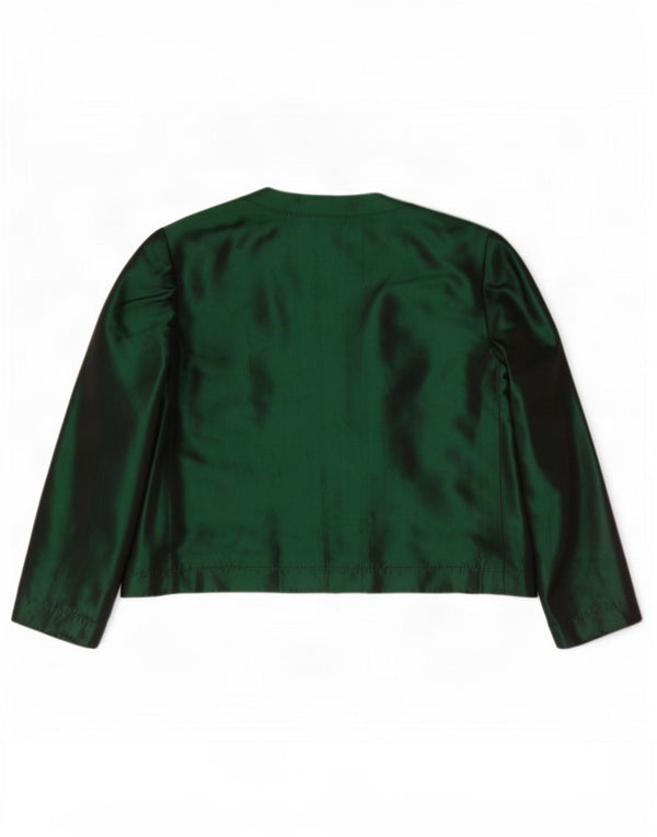 Vintage Womens 3/4 Sleeve Bolero Jacket UK 10 Small Green