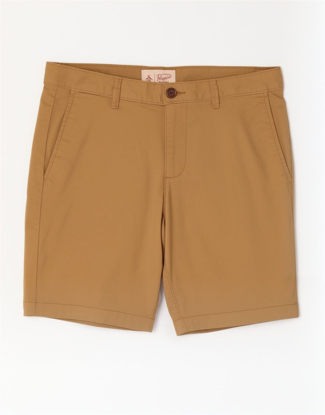 Penguin Mens Chino Shorts W30 Medium Beige Cotton
