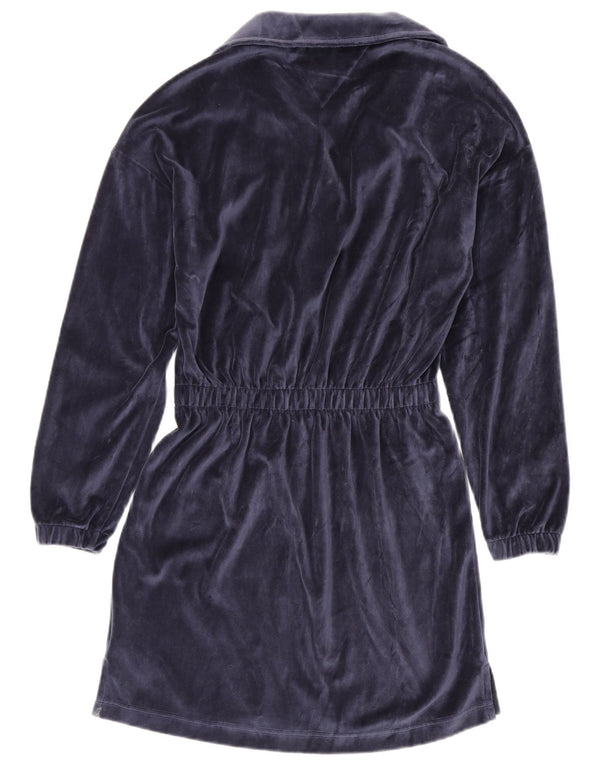 Tommy Hilfiger Womens Oversized Velour Jumper Dress UK 10 Small Navy Blue