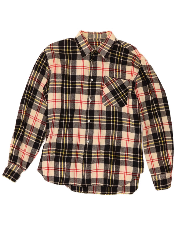 Vintage Mens Flannel Shirt Medium Multicoloured Plaid