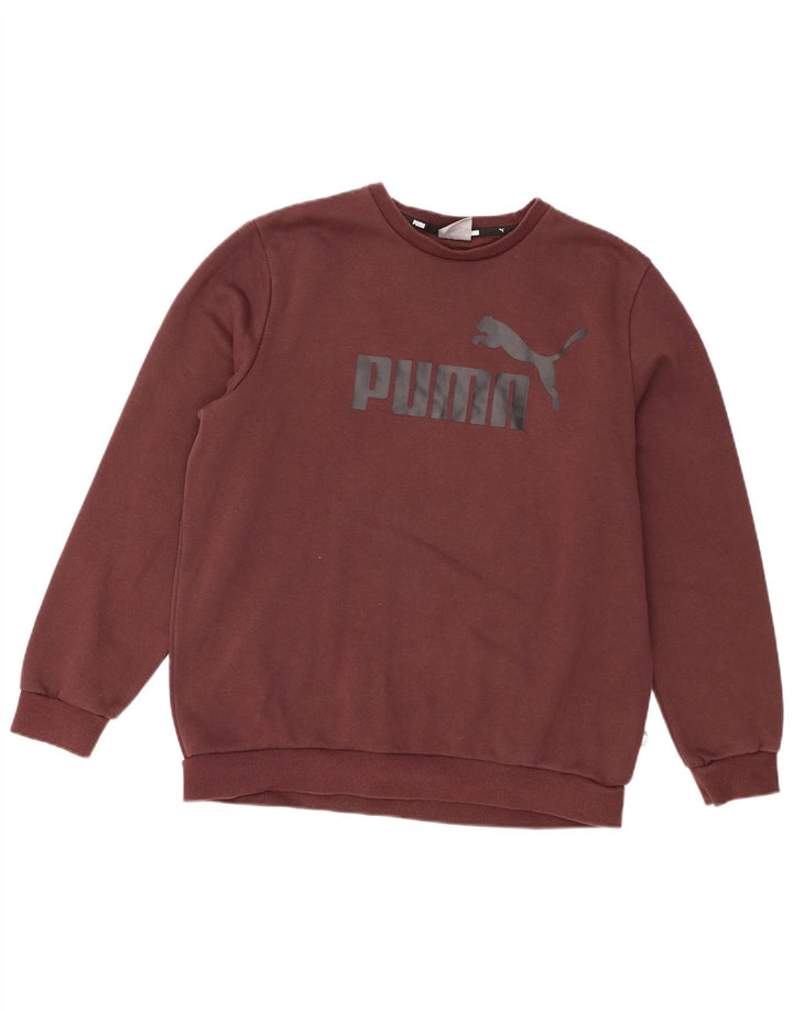 Puma Mens Graphic Sweatshirt Jumper Medium Brown