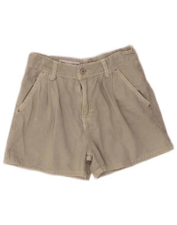 ZARA Girls Pegged Denim Shorts 13-14 Years W26  Grey