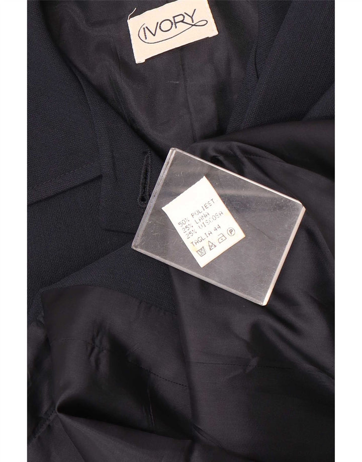 Vintage Womens 4 Button 2 Piece Suit IT 44 Medium W26 L28 Navy Blue