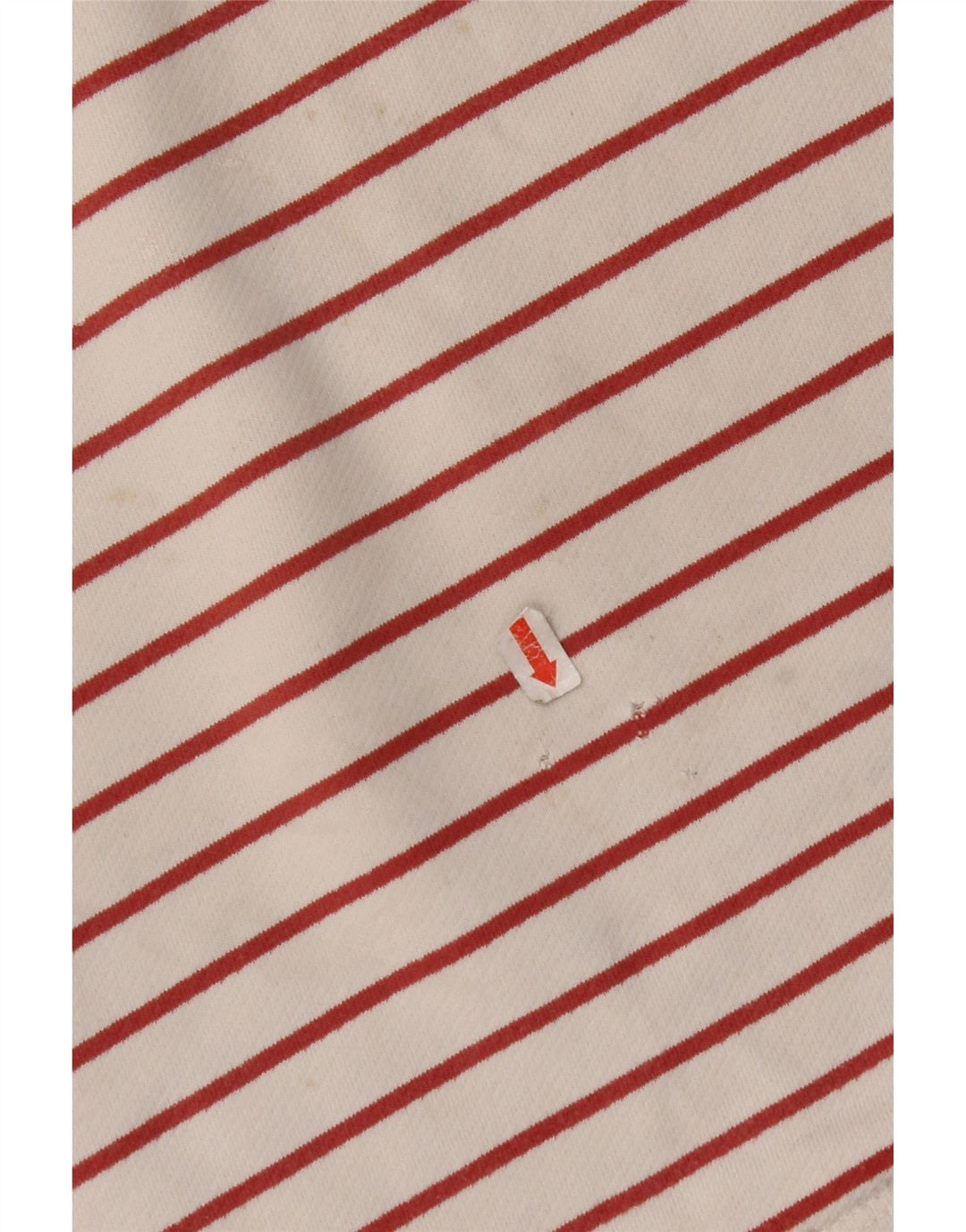 FAT FACE Womens Top Long Sleeve UK 8 Small Off White Striped Cotton