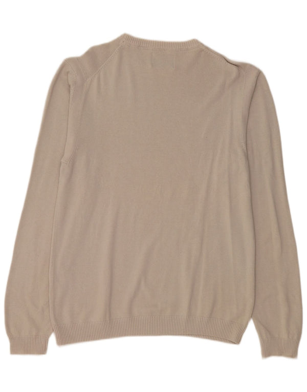 Guess Womens Boat Neck Jumper Sweater UK 14 Large Grey