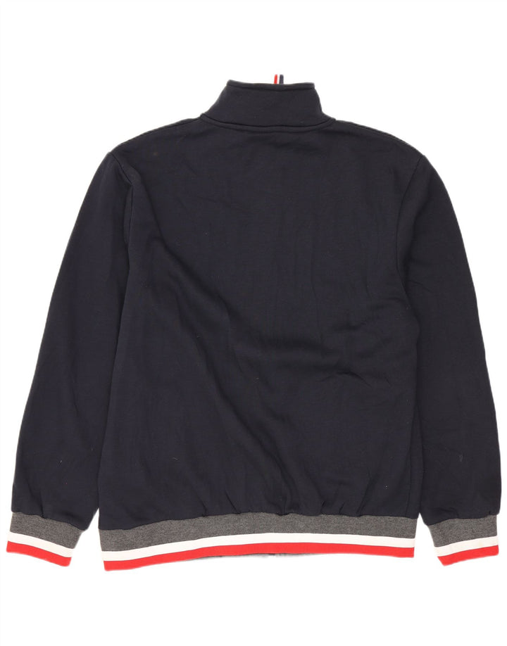 UMBRO Mens Graphic Tracksuit Top Jacket XL Navy Blue Colourblock Polyester