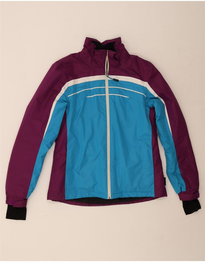 Crivit Womens Ski Jacket UK 16 Large Purple Colourblock Polyester