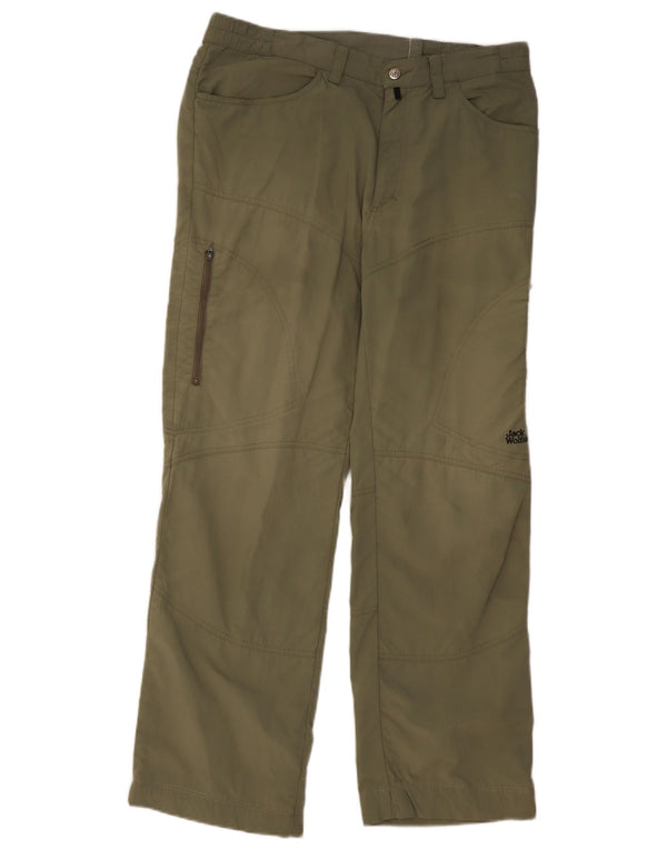 JACK WOLFSKIN Mens Travel Straight Cargo Trousers Large W34 L30 Khaki