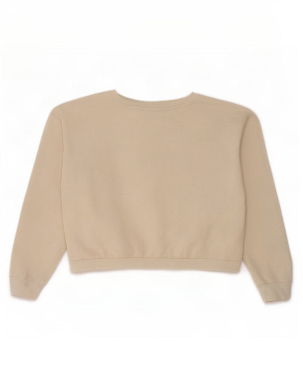 Fila Girls Crop Graphic Sweatshirt Jumper 15-16 Years Beige Cotton