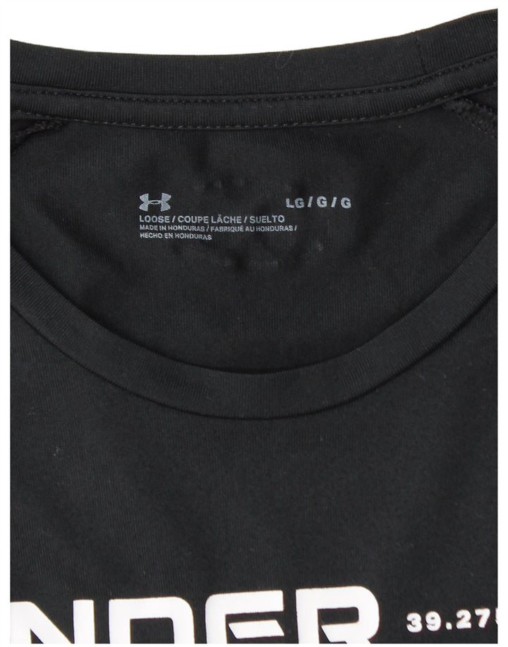 UNDER ARMOUR Mens Graphic T-Shirt Top Large Black