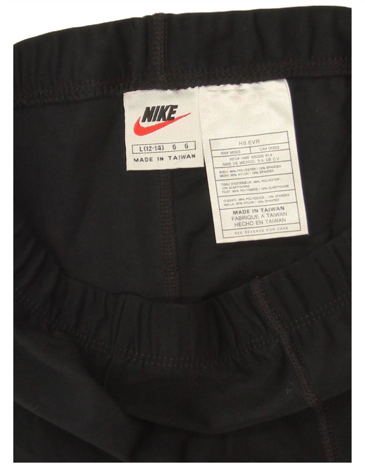 NIKE Womens Sport Shorts US 12/14 Large Black Polyester