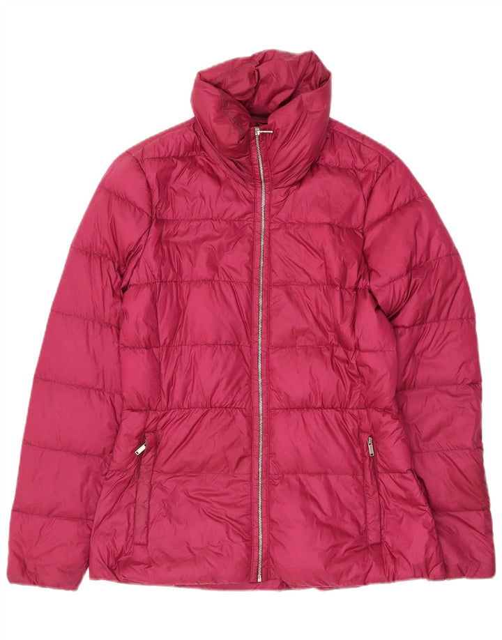 Massimo Dutti Womens Padded Jacket UK 10 Small Pink Nylon