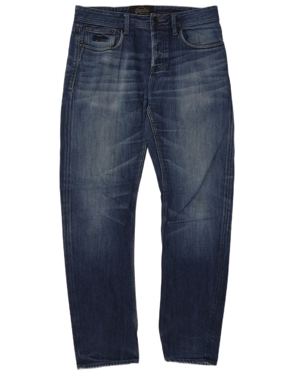Superdry Mens Copperfill Loose Loose Jeans W32 L32 Blue Cotton