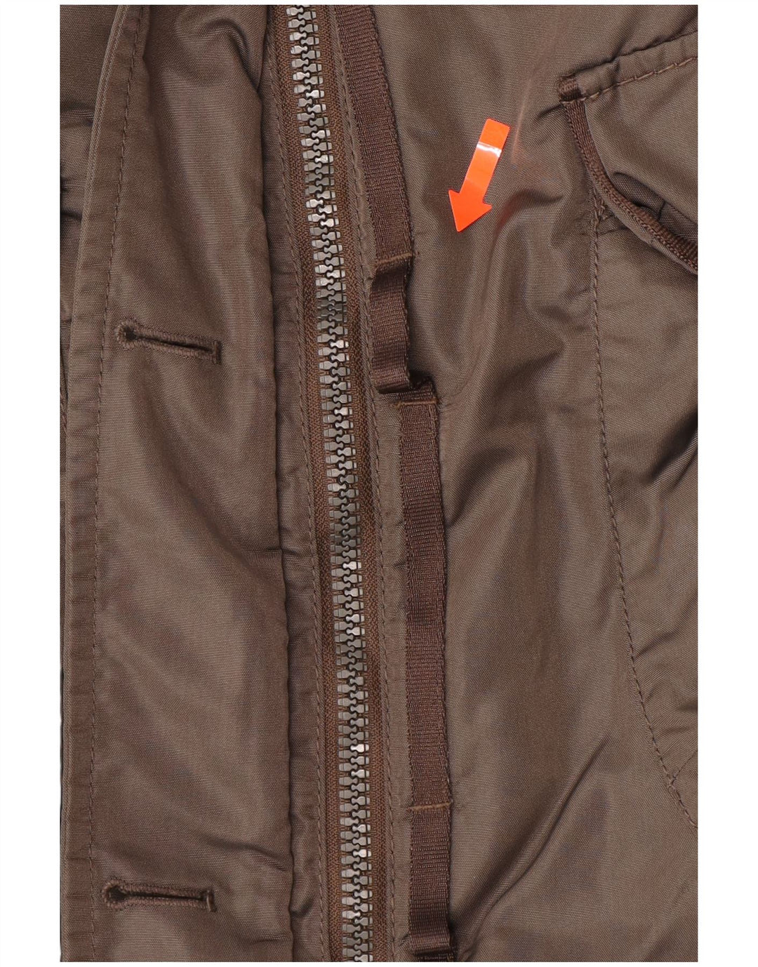 PEUTEREY Womens Hooded Padded Coat IT 40 Small Khaki Polyester