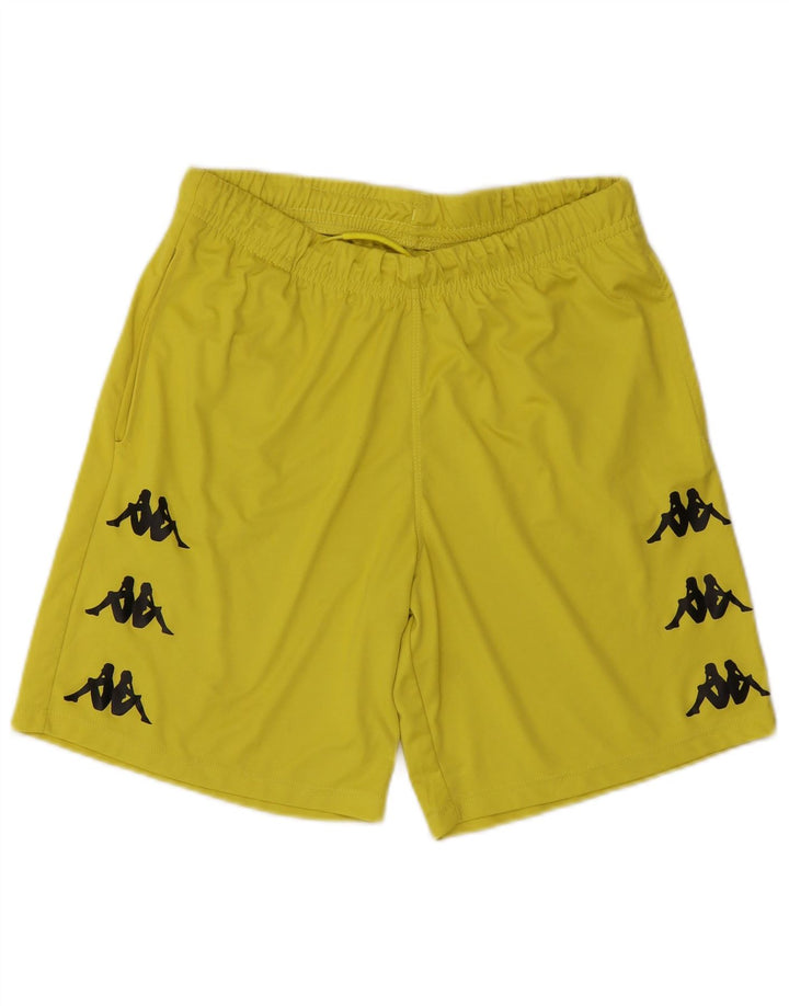 Kappa Mens Graphic Sport Shorts Large Yellow Polyester
