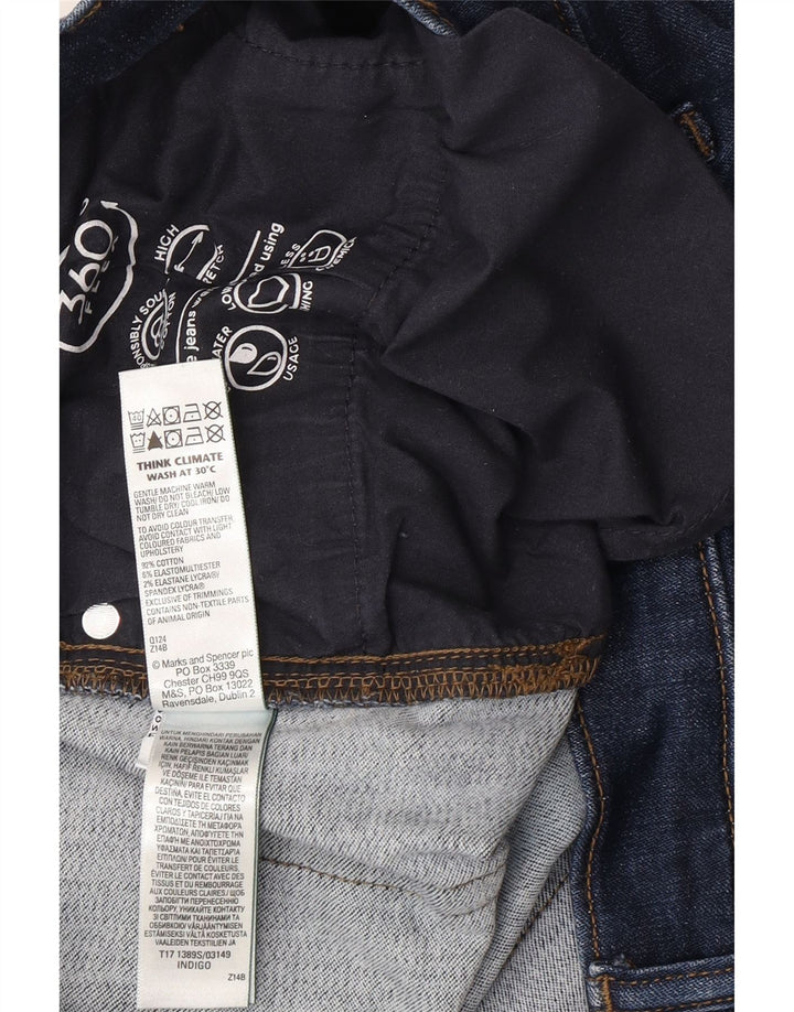 Marks & Spencer Mens Regular Slim Jeans W36 L31 Navy Blue Cotton