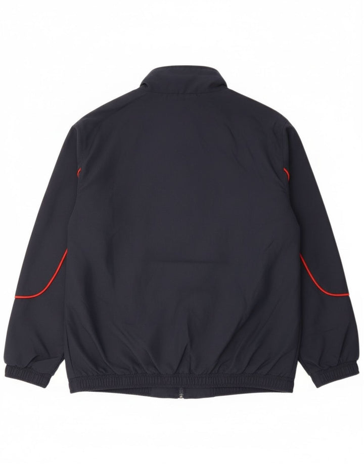 Reebok Boys Tracksuit Top Jacket 15-16 Years XL Navy Blue Colourblock