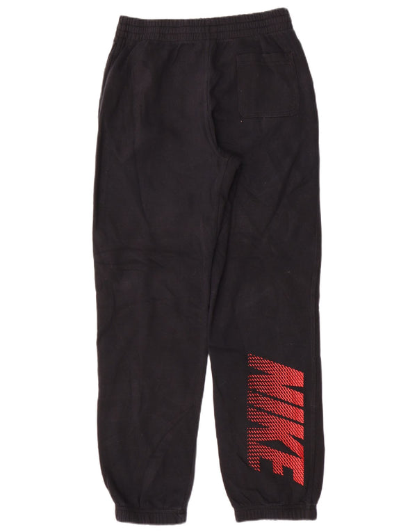 Nike Boys Graphic Tracksuit Trousers Joggers 13-14 Years XL Black Cotton
