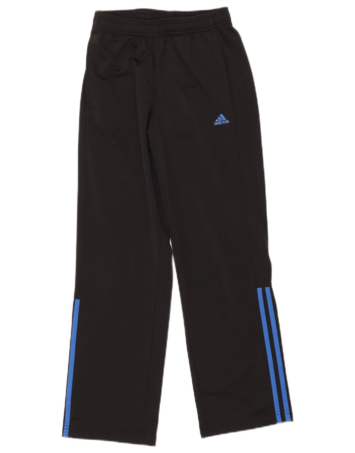 Adidas Boys Tracksuit Trousers 11-12 Years Black Polyester
