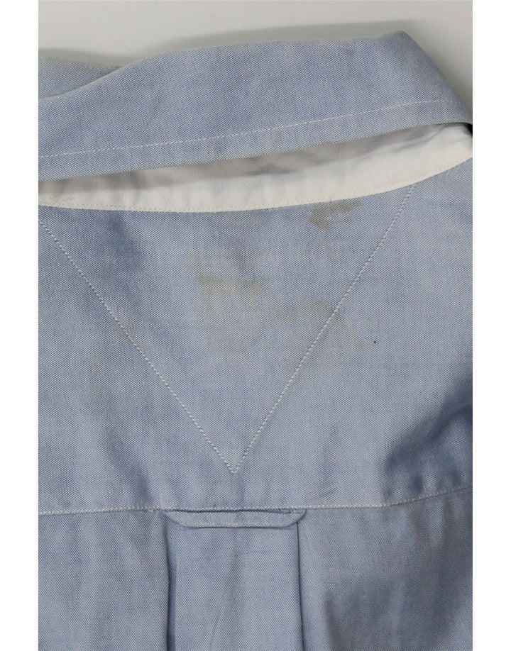 Tommy Hilfiger Mens Shirt Size 16 Large Blue Cotton