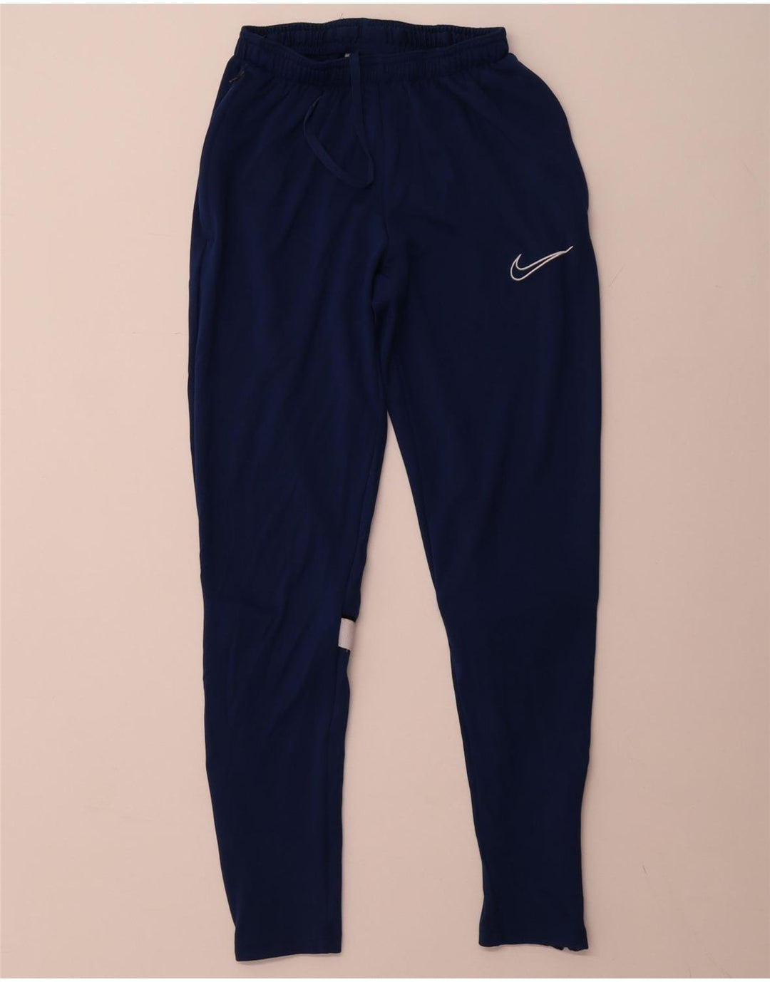 NIKE Mens Dri Fit Tracksuit Trousers Small Blue Polyester