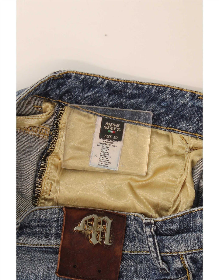 Miss Sixty Womens Marvel Denim Shorts W30 Medium Blue Cotton