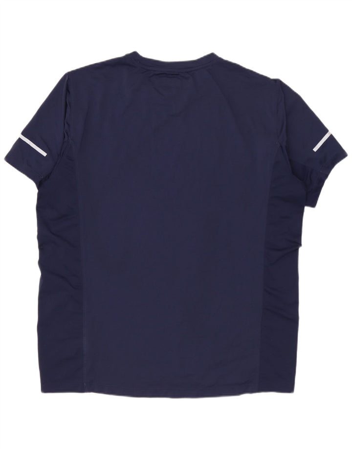 NEW BALANCE Mens T-Shirt Top Medium Navy Blue Polyester