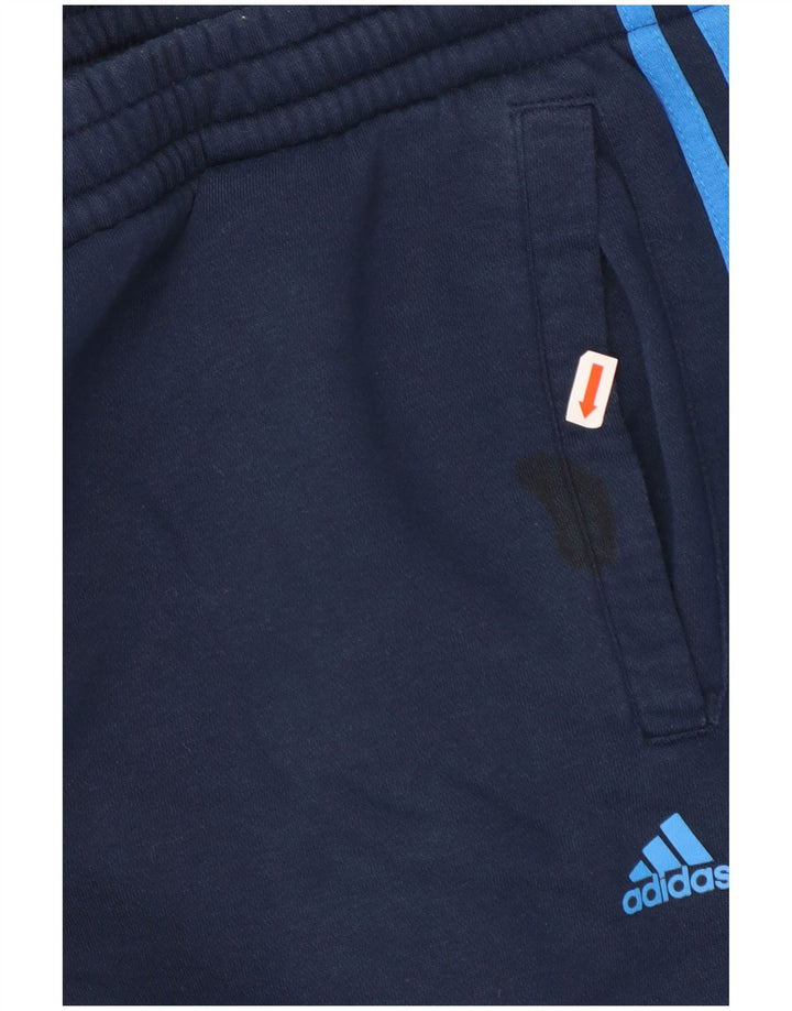 ADIDAS Mens Tracksuit Trousers Joggers UK 42/44 Large  Navy Blue Cotton