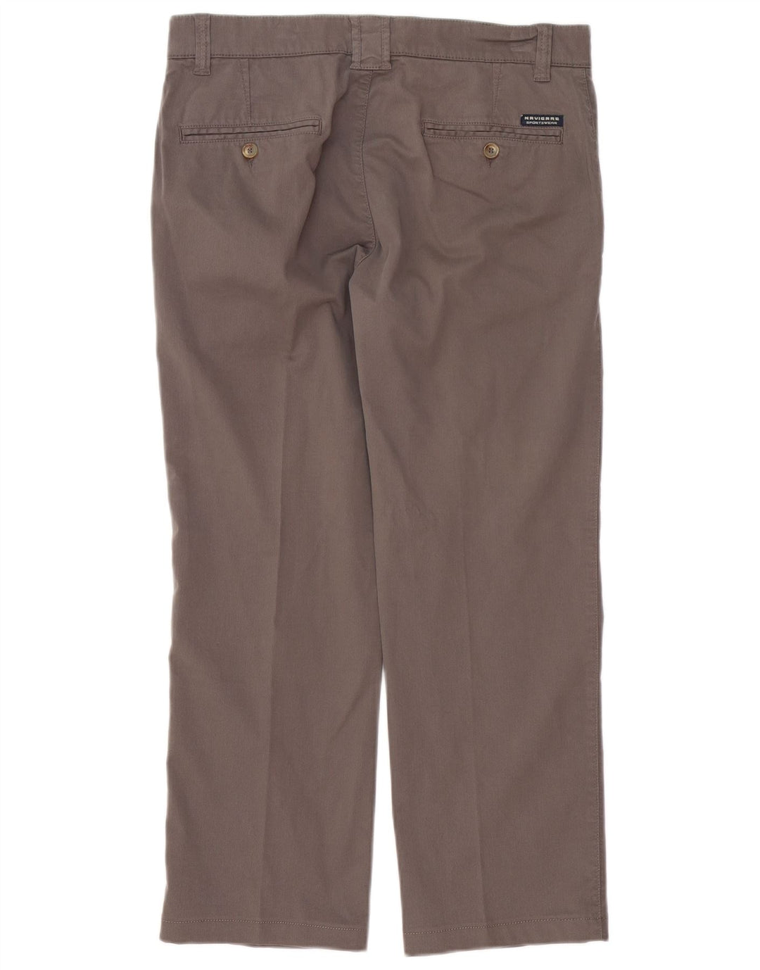 NAVIGARE Mens Straight Chino Trousers IT 48 Medium W34 L26 Grey Cotton