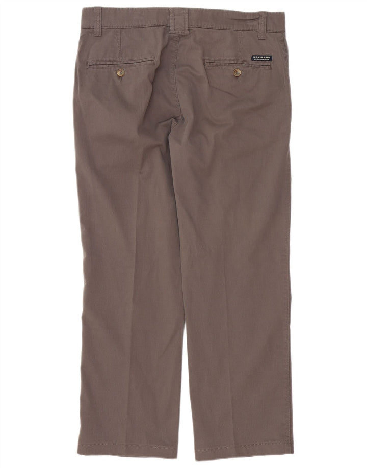 NAVIGARE Mens Straight Chino Trousers IT 48 Medium W34 L26 Grey Cotton